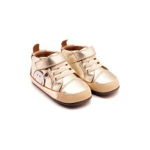 Old Soles Super Smile Leather Sneaker, Gold